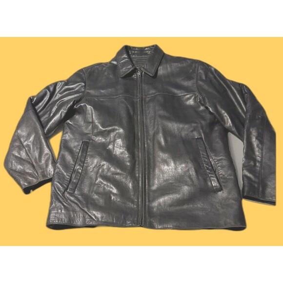 Claiborne Outerwear Men’s M Leather Lambskin RN 94468 W/polyester Lining Work - Picture 2 of 13